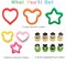 Sandwich Cutter for Kids 18 Pcs Stainless Steel Mickey Mouse Heart Star